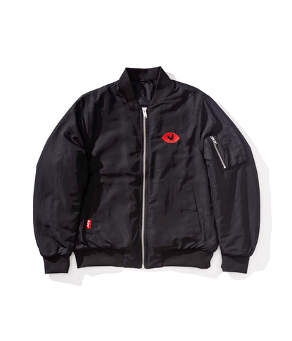 black KFC believe bomber jacket